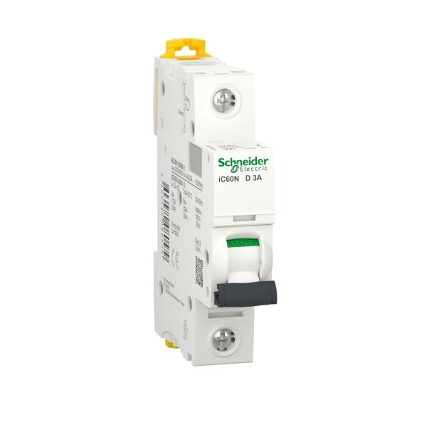 INTERRUPTOR AUTOMÁTICO MAGNETOTÉRMICO iC60N 1P 3A CURVA-D