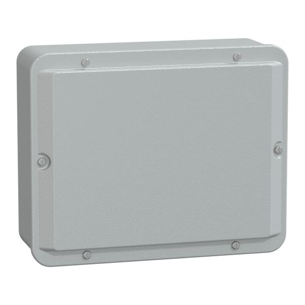 Caja industrial metálica - tapa baja- Alt256xAnch206xProf93 - IP55 - gris RAL 7035