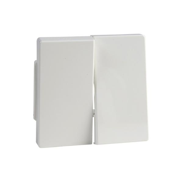 TECLA DOBLE PROTECCIÓN FRONTAL MECANISMO AQUADESIGN BLANCO