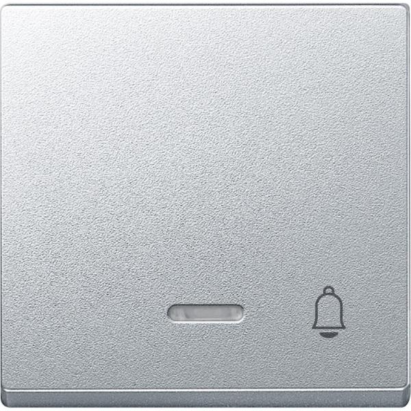 TECLA SÍMBOLO CAMPANA CON VISOR ELEGANCE ALUMINIO