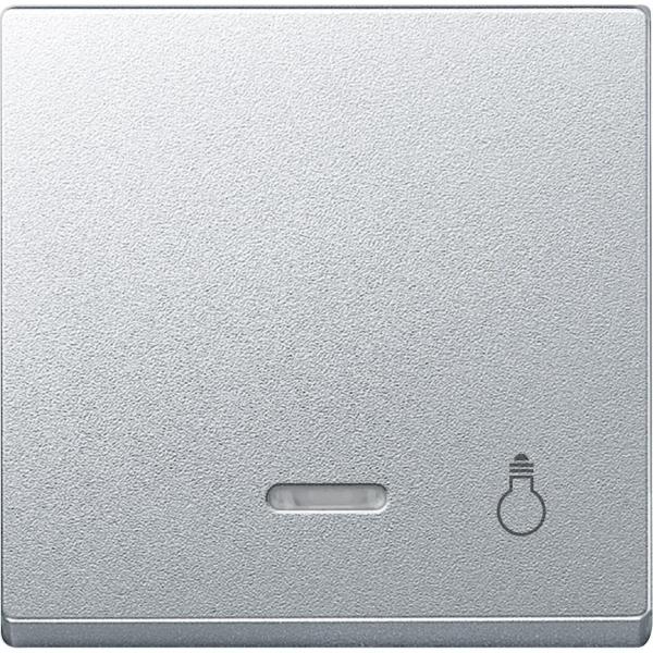 TECLA SÍMBOLO LUZ CON VISOR ELEGANCE ALUMINIO