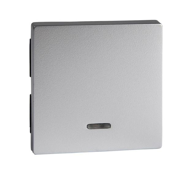 TECLA SIMPLE CON VISOR ELEGANCE ALUMINIO