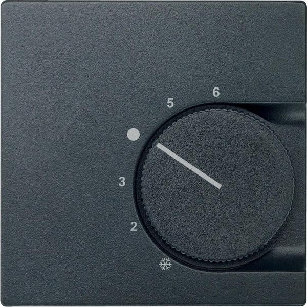 TAPA TERMOSTATO AMBIENTE CONMUTADOR ELEGANCE ANTRACITA