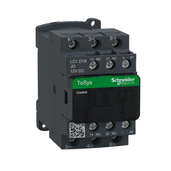 CONTACTOR 18A 1 NA/1 NC 12V CC-AR ANTIPARÁSITO