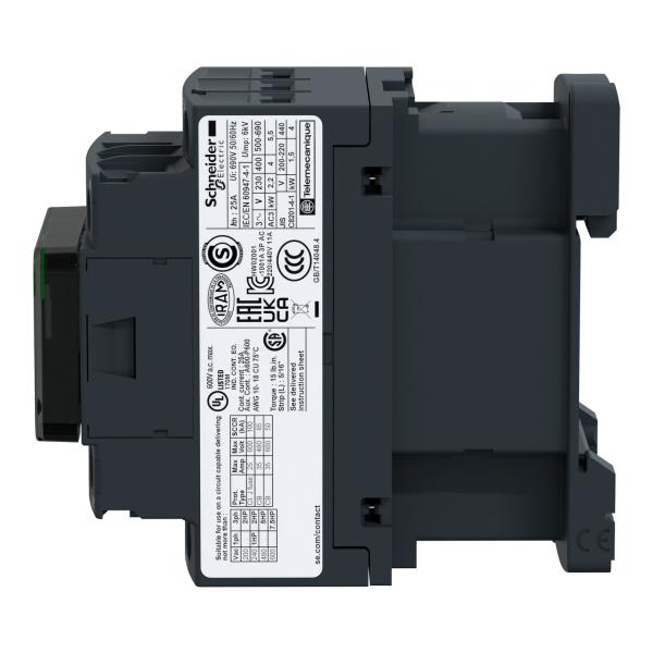 Contactor Tesys D - 3P(3 NA) - AC-3 - <= 440 V 18 A - 12 V CC bobina