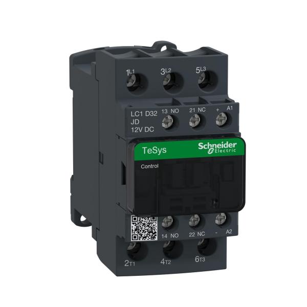 CONTACTOR 32A 1 NA/1 NC 12V CC-AR ANTIPARÁSITO