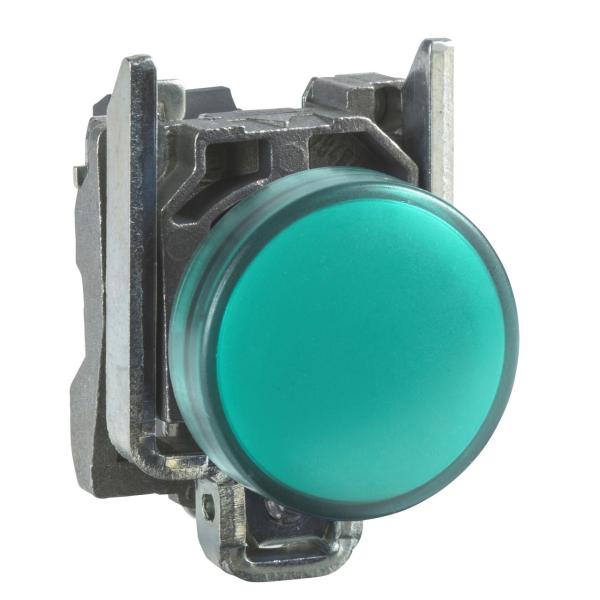 PILOTO LED DIÁMETRO 22 230-240V VERDE EMBELLECEDOR METÁLICO