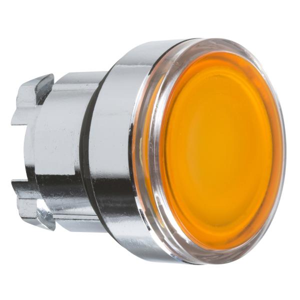 CABEZA PULSADOR LUMINOSO LED RASANTE P-P AMARILLA