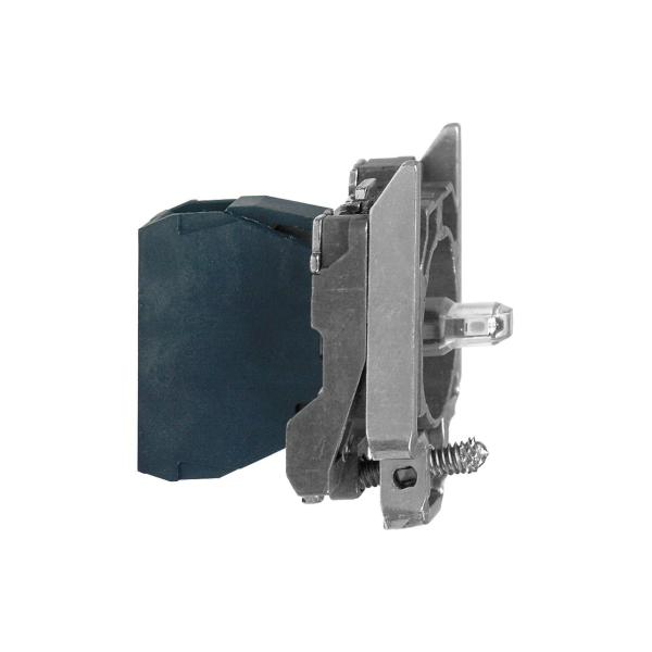 CUERPO DIÁMETRO 22mm 230-240V CON TORNILLO LED AZUL EMBELLECEDOR METÁLICO