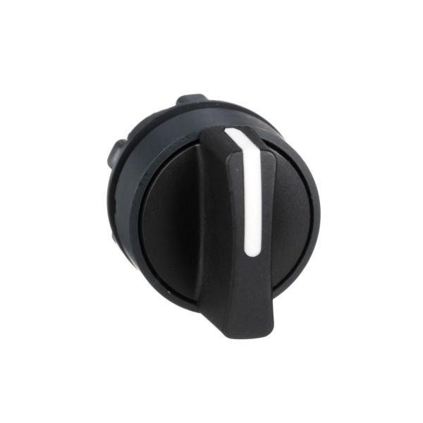 CABEZA SELECTOR DIÁMETRO 22 MANETA CORTA NEGRA 3 FIJACIÓN EMBELLECEDOR PLÁSTICO