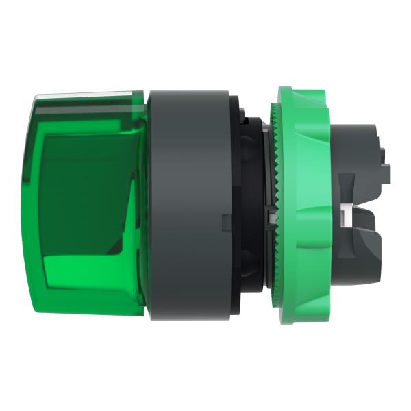 Cabeza selector luminoso  3 posiciones   verde
