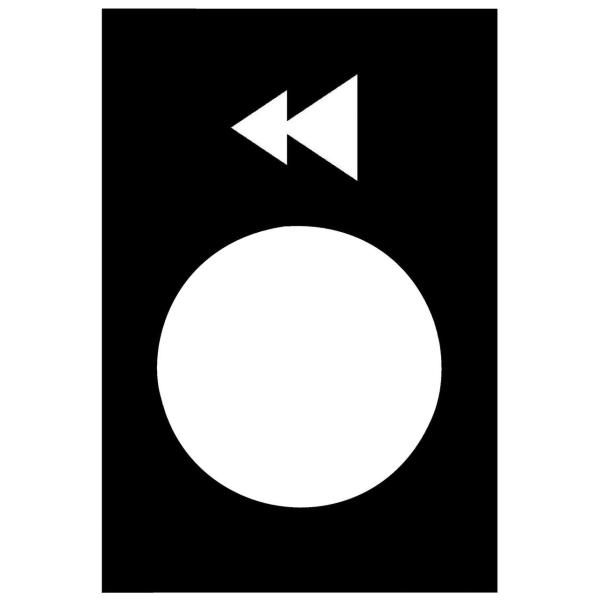 ETIQUETA 30x40mm NEGRO IZQUIERDA O BAJAR LENTO-RÁPIDO