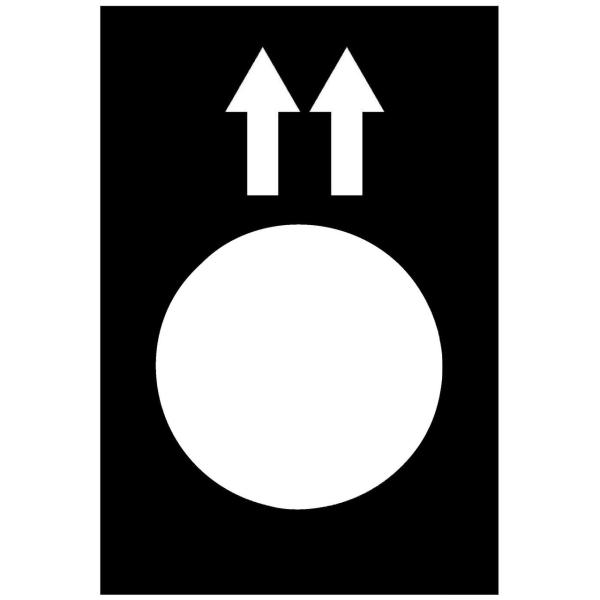 ETIQUETA 30x40mm NEGRO IZQUIERDA GV