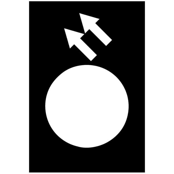 ETIQUETA 30x40mm NEGRO HACIA ATRÁS GV