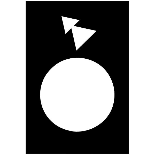 ETIQUETA 30x40mm NEGRO HACIA ATRÁS LENTO-RÁPIDO