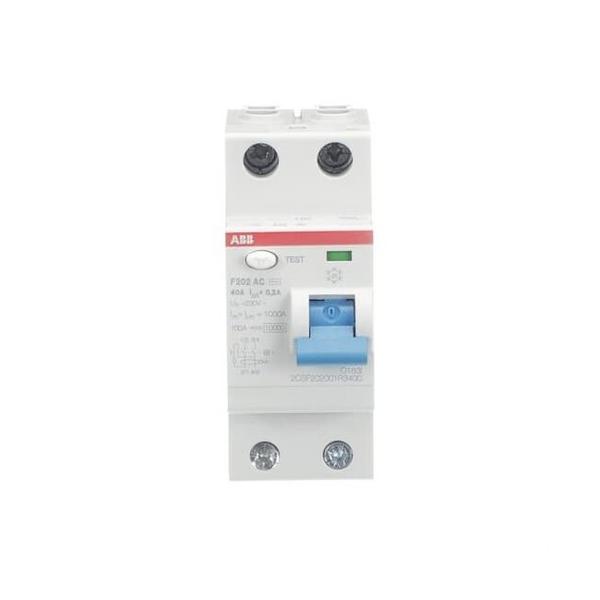 INTERRUPTOR DIFERENCIAL RESIDENCIAL/TERCIARIO F202AC-40/0,3 2P 40A TIPO AC 300mA