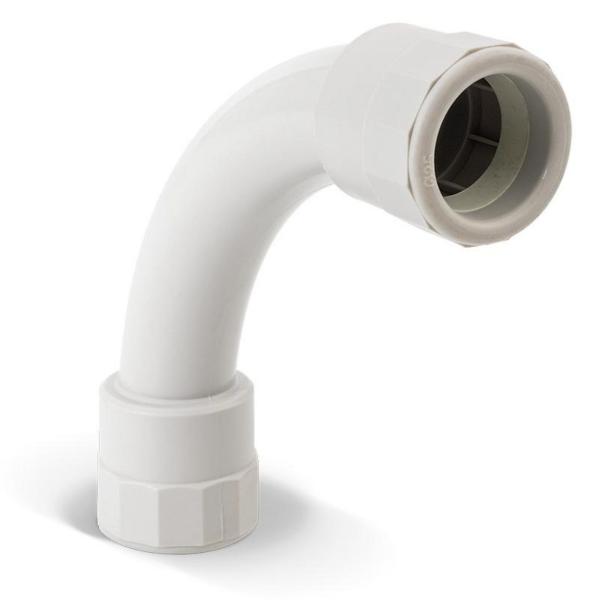 MANGUITO UNIÓN CURVO 90 LIBRE DE HALÓGENOS DIÁMETRO 25 GRIS