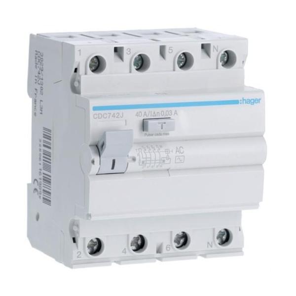 INTERRUPTOR DIFERENCIAL 4P 40A 30mA AC