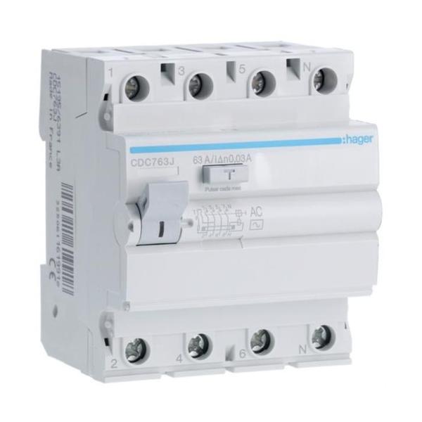 INTERRUPTOR DIFERENCIAL 4P 63A 30mA AC