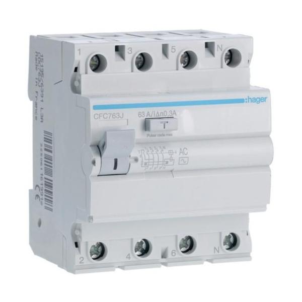 INTERRUPTOR DIFERENCIAL 4P 63A 300mA AC