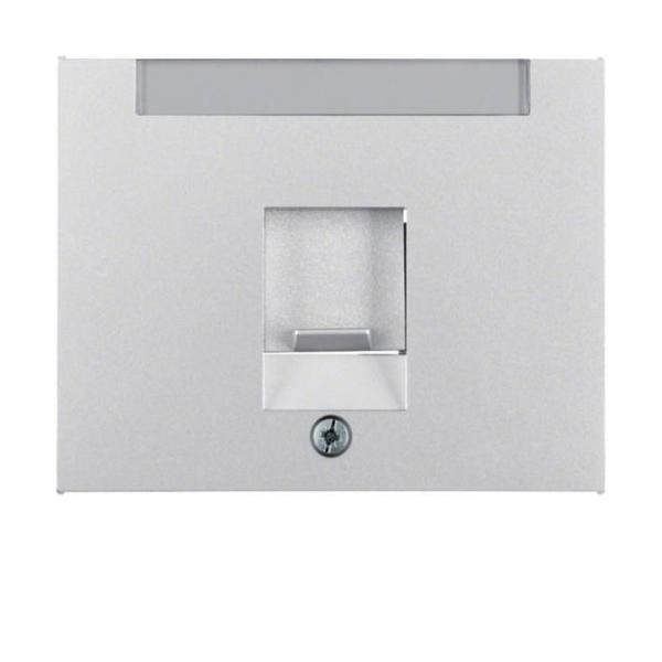 PLACA CENTRAL CON PERSIANA PORTARÓTULOS CON 1 MÓDULO K5 ALUMINIO