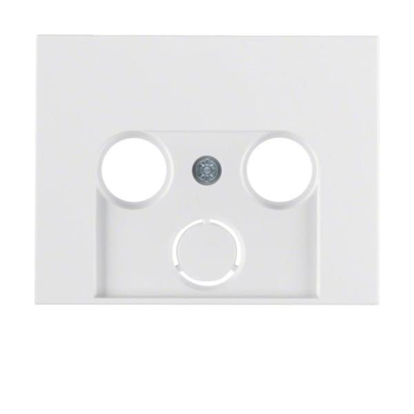 PLACA PARA CONECTOR DOBLE TRIPLE K1 BLANCO POLAR