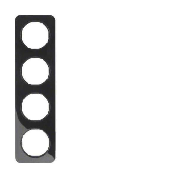 MARCO R1 CON 4 ELEMENTOS NEGRO BRILLO