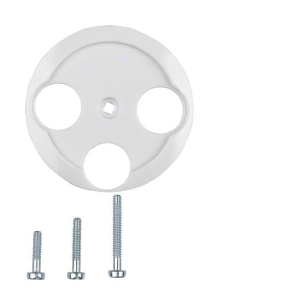 PLACA CENTRAL NOSTALGIA CON 3 HUECOS TV-R-SAT BLANCO POLAR