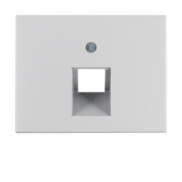 PLACA CENTRAL CON 1 TOMA K5 ALUMINIO