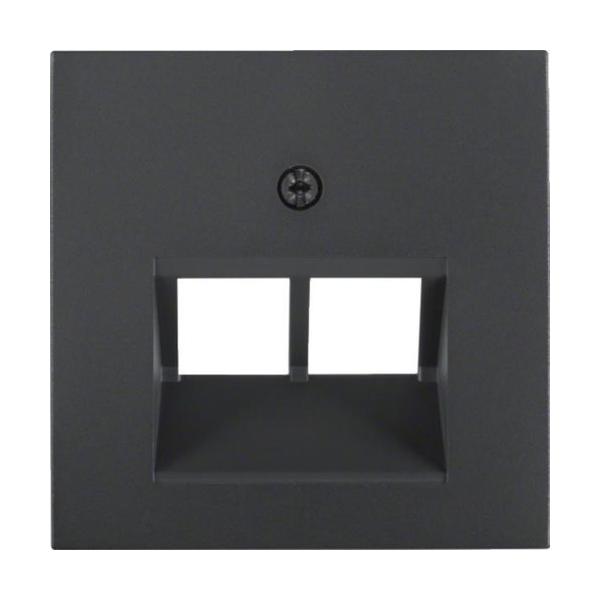 PLACA CENTRAL PARA CONECTOR DOBLE B1/B3/B7 ANTRACITA