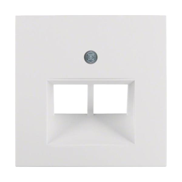 PLACA CENTRAL PARA CONECTOR DOBLE S1/B1/B3/B7 BLANCO POLAR