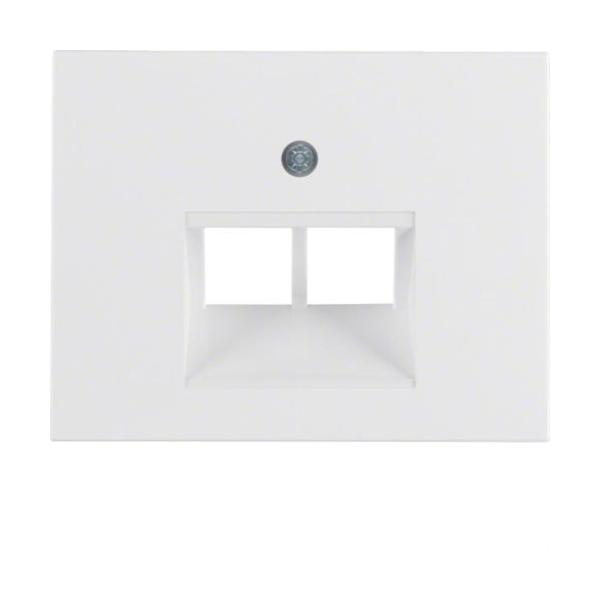 PLACA CENTRAL PARA CONECTOR DOBLE K1 BLANCO POLAR