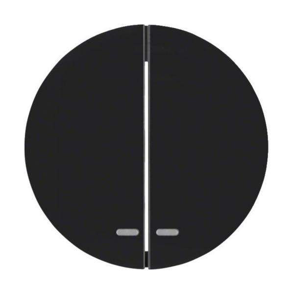 TECLA DOBLE R1/R3 CON INDICADOR LUMINOSO NEGRO BRILLO