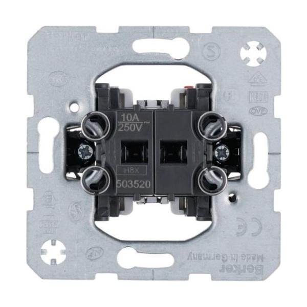 MECANISMO DOBLE PULSADOR CON ENCLAVAMIENTO BASCULANTE 10A/250V