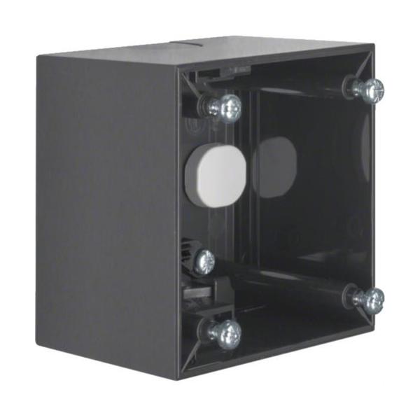 CAJA MONTAJE SUPERFICIE CON 1 ELEMENTO CON ABRAZADERA ANTRACITA MATE