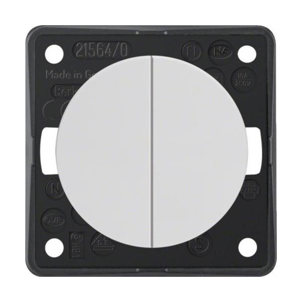 PULSADOR DOBLE INTEGRO CON TERMINAL COMÚN BLANCO POLAR