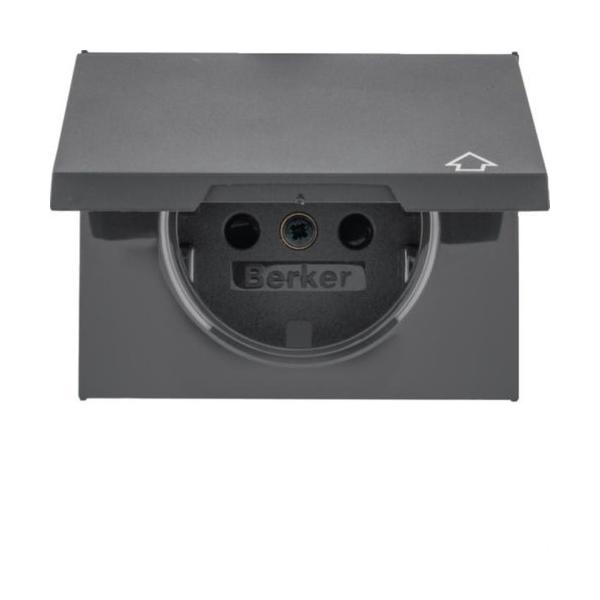 TAPA SCHUKO BISAGRA KX PROTECCIÓN INFANTIL ANTRACITA