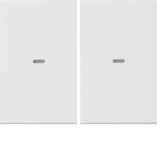 TECLA 2 FASES K.1 PARA PULSADOR KNX BCU BLANCO POLAR