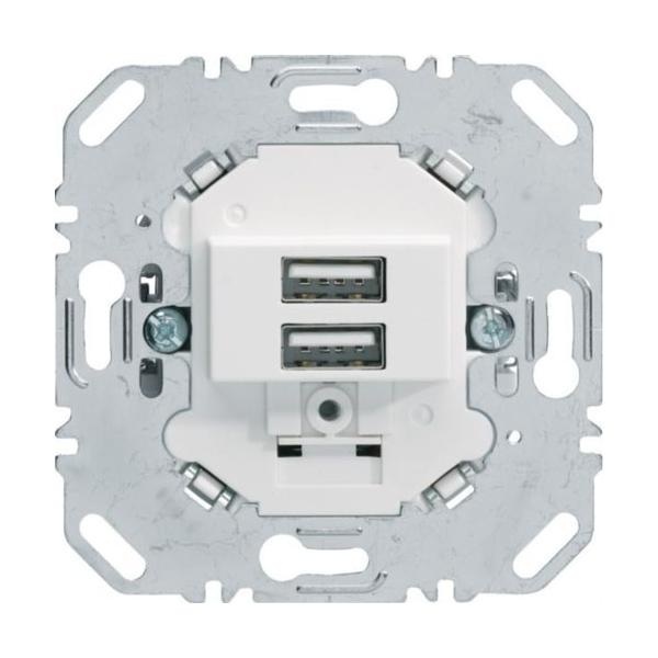 TOMA USB 230V EN COLOR BLANCO POLAR MATE