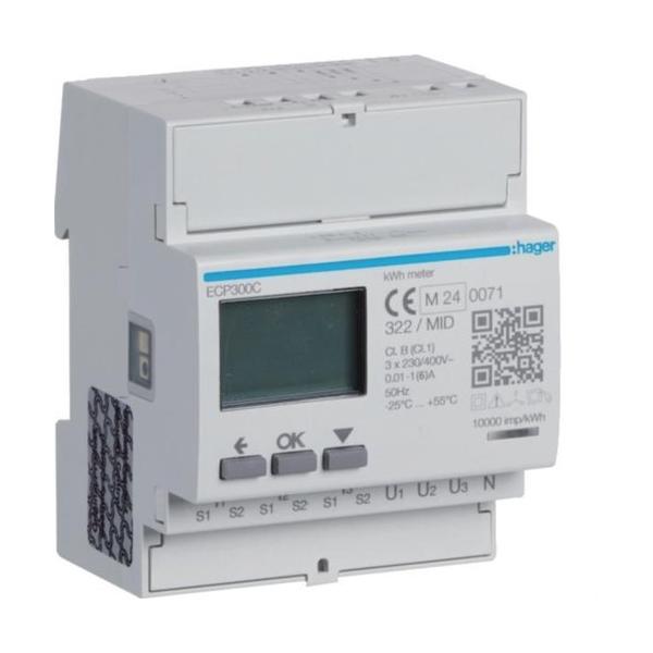 CONTADOR DE ENERGÍA 3F CT 1-5A 4M S0 MID