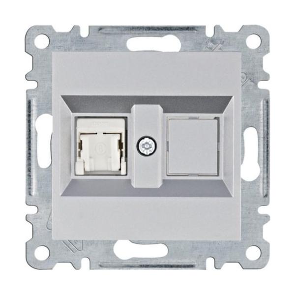 TOMA RJ45 CATEGORÍA 6 UTP LUMINA PLATA