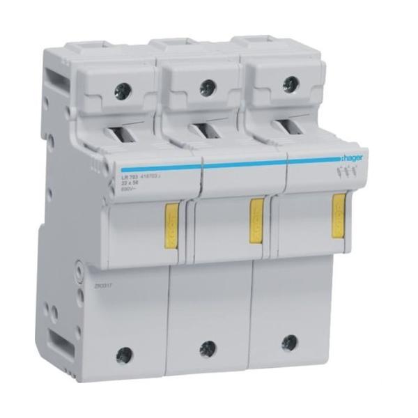 PORTAFUSIBLE 22x58 100A 3P