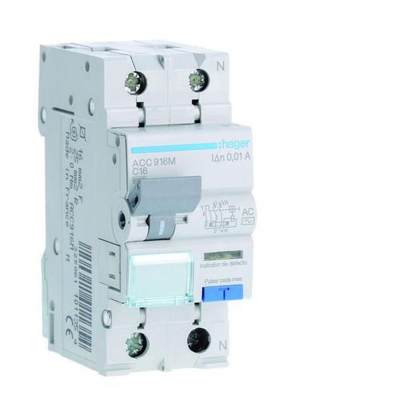 INTERRUPTOR AUTOMTICO DIFERENCIAL 1P+N C-16A 10mA