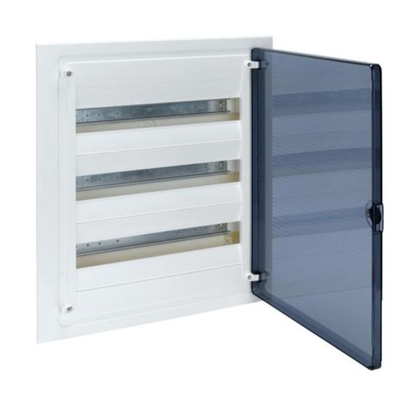 CAJA EMPOTRAR GOLF VF 3 FILAS 54 MÓDULOS PUERTA TRANSPARENTE REGLETA QC