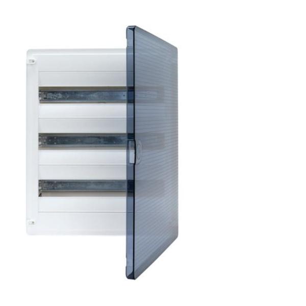 CAJA DE SUPERFICIE GOLF VF CON 3 FILAS 36 MÓDULOS TRANSPARENTE AZUL+REGLETA