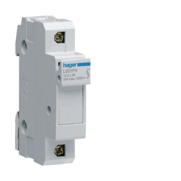 PORTAFUSIBLE PV 10,3x38mm 32A 1P 1000V