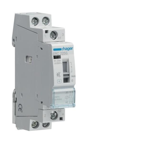 CONTACTOR SILENCIOSO MANUAL 25A 2 NA 230V TIPO DE MANDO RELÉ 50/60Hz