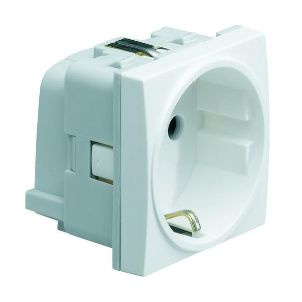 TOMA SCHUKO SYSTO 16A CONEXIÓN RÁPIDA BLANCO