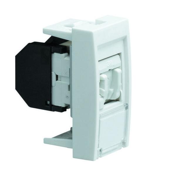 TOMA RJ45 CATEGORÍA 6 UTP SYSTO CON 1 MÓDULO BLANCO