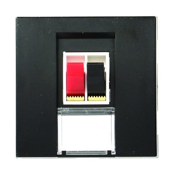 TOMA ALTAVOZ SYSTO CON 2 MÓDULOS NEGRO